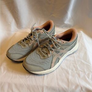 Asics Women's Gray and Pink Athletic Running Shoes